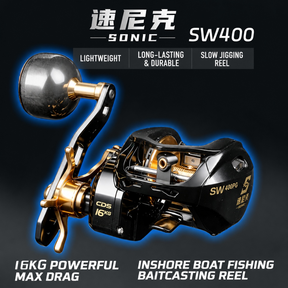 Saltwater Jigging Baitcasting  - Trolling Reel ulasan dan harga